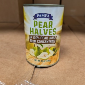 MIXED - CASE -Pass Pear Halves 12/15oz cans